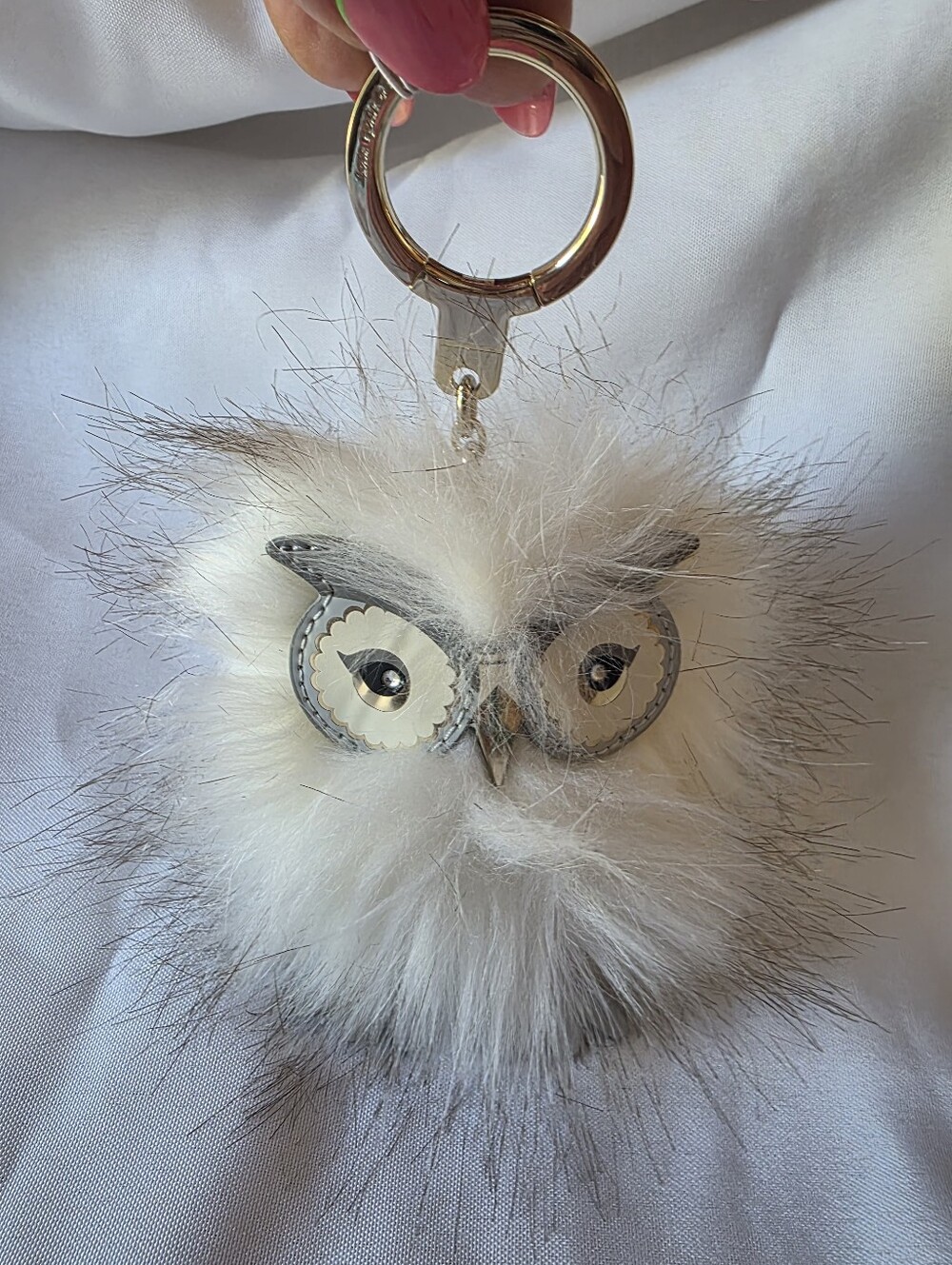 NWT Kate Spade New York Furry Owl Bag Charm Keychain - Picture 3 of 8